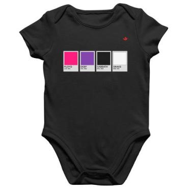 Imagem de Body Bebê Algodão Rock Color Guide - Foca na Moda, Preto, GG