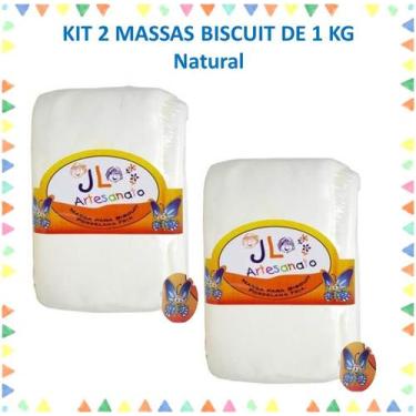 Imagem de Kit 2 Kg Massas De Biscuit Jl Artesanato Natural