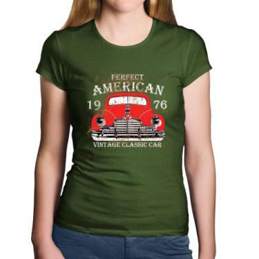 Imagem de Baby Look Algodão Vintage Classic Car - Foca na Moda, Musgo, G