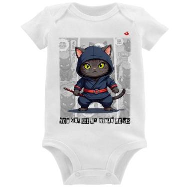 Imagem de Body Bebê You cat see my ninja moves - Foca na Moda, Branco, P