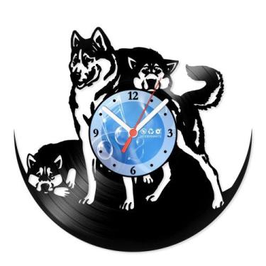 Imagem de Relógio De Parede Disco Vinil Animais - Cachorros - VAN-192 - Modernar