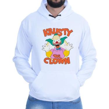 Imagem de Blusa Moletom Flanelado Canguru Casual Krusty Palhaço - Markelly, Bran