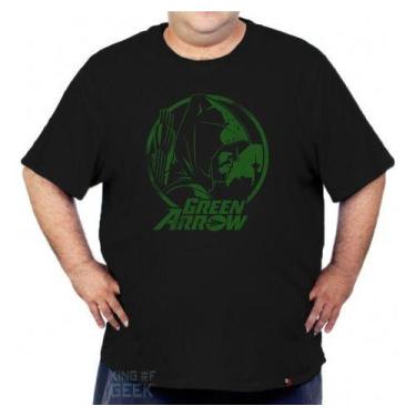 Imagem de Camiseta Plus Size Arqueiro Verde Arrow Super Herói Geek - KING OF GEE