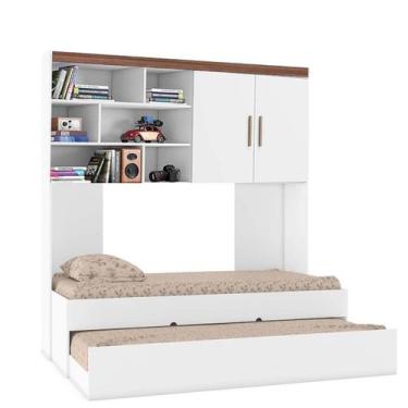 Imagem de Jogo De Quarto Infantil Chiara Módulo Aéreo 2 Porta + Bicama - Phoenix