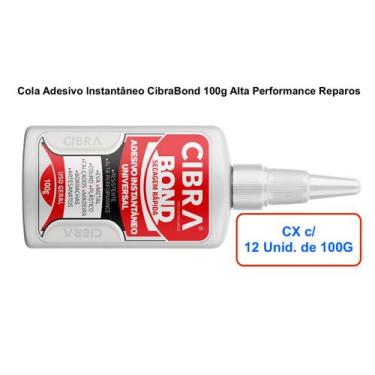 Imagem de 12x Super Bonder Cibra Adesivo Instantâneo 100g - Cibra Bonder