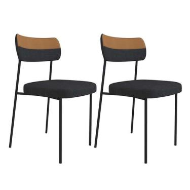 Imagem de Conjunto com 2 Cadeiras Mila Linho - SSX Multicoisas - Moveis Belo, Gr