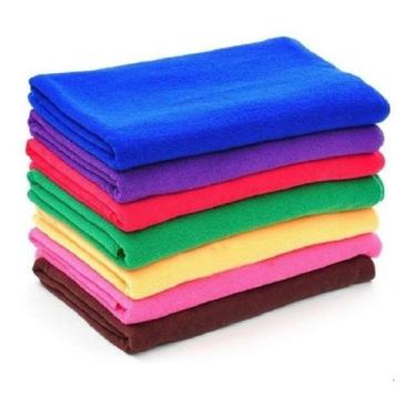 Imagem de Kit 05 Pano de Microfibra para Limpeza Lavagem a Seco Magico Flanela A