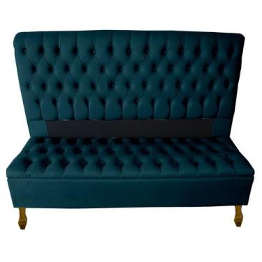 Imagem de Cabeceira E Recamier Iza Para Cama Box Casal Queen 1.60 - Suede - Sv D