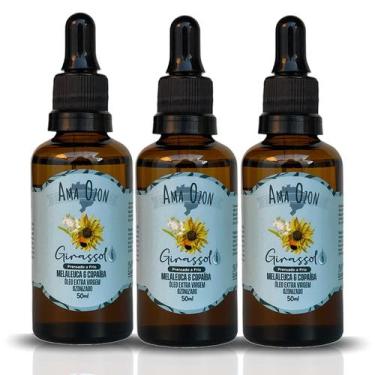 Imagem de Kit 3 Unidades Óleo Ozonizado Girassol Melaleuca E Copaíba AmaOzon 50m