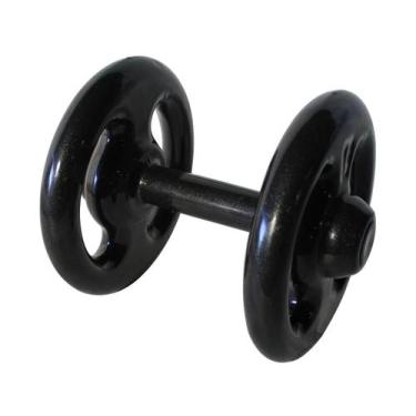 Imagem de Dumbbell Emborrachado Treinamento Funcional Academia 10Kg - ANILHAS FI