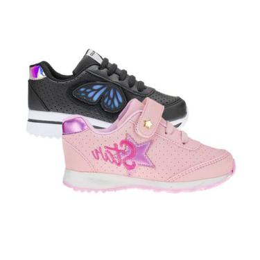 Imagem de Tenis Infantil Feminino Menina - KIT 2 PARES Tam 24 ao 34 - sapatinhos