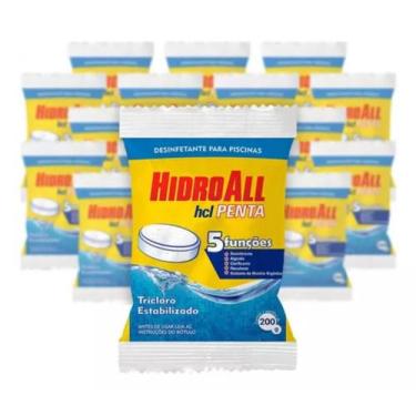 Imagem de Kit 60 Pastilhas De Cloro Hcl Penta Hidroall Piscina Atacado - Hidroal