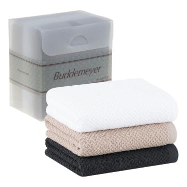 Imagem de Jogo Gourmet Pano De Copa Buddemeyer 3pç Branco/Bege/Grafite