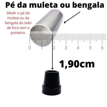 Imagem de 4 Ponteira/ Sapata/ Pé de Muletas E Bengalas (3/4''-1,90cm) - VABADUS