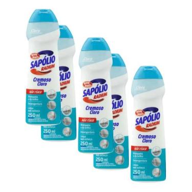 Imagem de Saponáceo Sapólio Radium Cremoso Cloro 250ml Bombril Kit 5 - Bom Bril