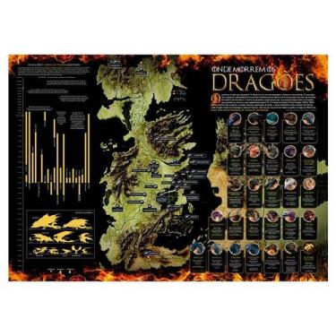 Imagem de Pôster Dragões Game of Thrones 50cm x 70cm sem dobras - Editora Europa