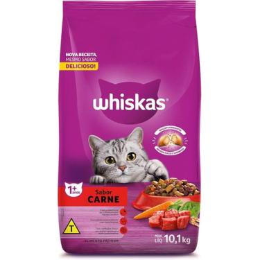 Imagem de Racao Whiskas Gatos Adultos Sabor Carne 10,1kg