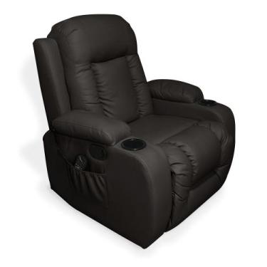 Imagem de Poltrona do Papai Reclinável com Massagem e Balanço Giratória Austin P