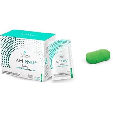 Imagem de Aminnu Limão - 30 Sachês de 10g - Central Nutrition + Porta Cápsulas