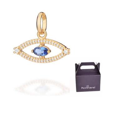 Imagem de Pingente Olho Grego com Cristal e Zircônia Rommanel 542869, Dourado