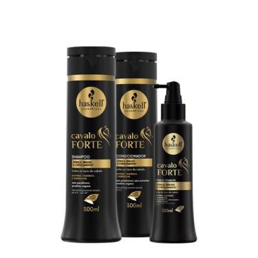 Imagem de Kit Haskell Cavalo Forte Shampoo Condicionador e Tônico (3 produtos)
