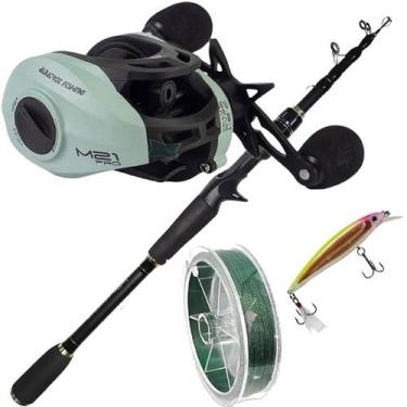 Imagem de Kit Pesca Tucunaré Carretilha M21 Slim Pro Vara Telescópica - ALBATROZ