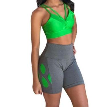 Imagem de Bermuda D.A Modas Fitness Suplex Poliéster Feminina-Feminino