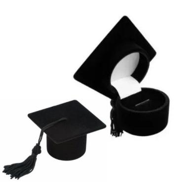 Imagem de Caixinha Para Anel De Formatura- Capelo De Veludo - Joias Dani Sam
