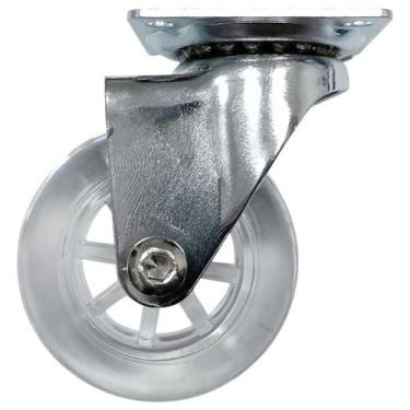 Imagem de Kit Rodízio Gel 50mm Placa Giratório - 12 Unidades - METALNOX  