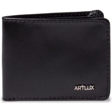 Imagem de Carteira Slim Artlux de Couro 913, Preto