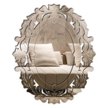 Imagem de Espelho Decorativo Veneziano Sala Quarto 52x63 3882 - CREATUS, prata