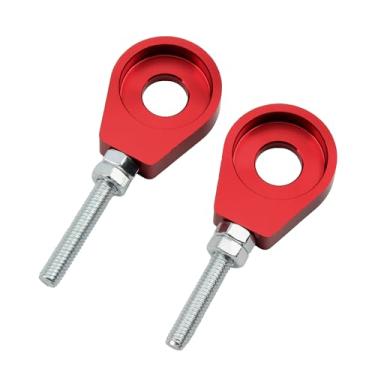 Imagem de Ajustador de tensor de corrente de 15 mm, 2 peças de reposição para CRF XR 50 70 ATV Pit Dirt Mini Bike (vermelho)
