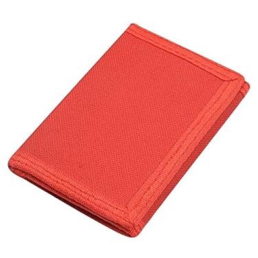 Imagem de Carteira de lona com bloqueio de RFID para homens e mulheres – Carteiras camufladas para esportes ao ar livre com adesivo mágico para crianças adolescentes, Vermelho, Casual