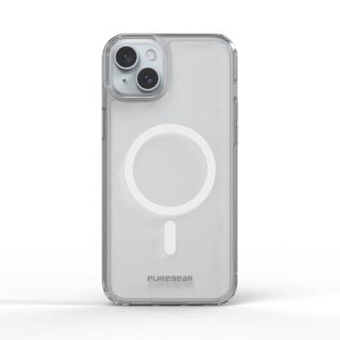 Imagem de PureGear Capa de telefone magnética fina para Apple iPhone 15 Plus (2023) de 6,7 polegadas, compatível com MagSafe Slim resistente a arranhões durável capa protetora para iPhone 15 Plus MagSafe para