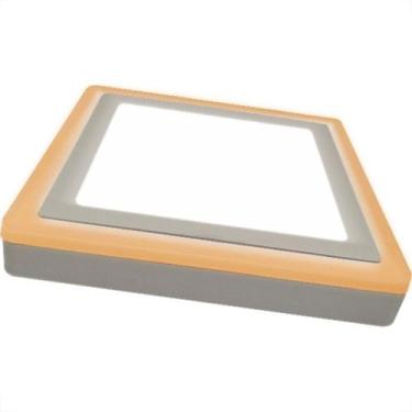 Imagem de Luminaria Led Plafon Taschibra Dual Color Externo Quadrada 18/6W 24Cm