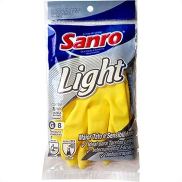 Imagem de Luva Sanro Light Amarela (Xg) Par