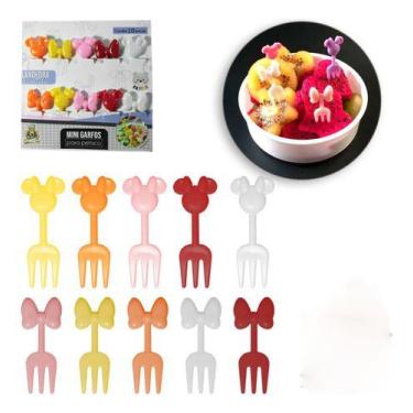 Imagem de Palitinhos Garfinhos Frutas Petisco Laços Lancheira Saudável - Bom Che