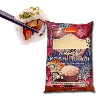 Imagem de Arroz Grão Curto Koshihikari Sakura 5Kg - Ideal para Sushi