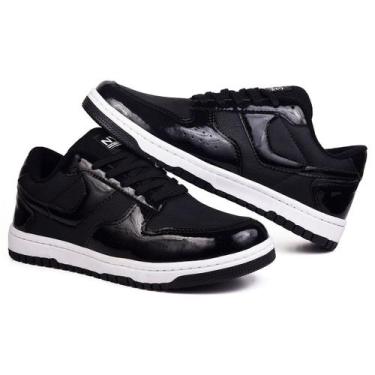 Imagem de Tenis feminino casual nyc shoes adulto nc015, Preto verniz, 39