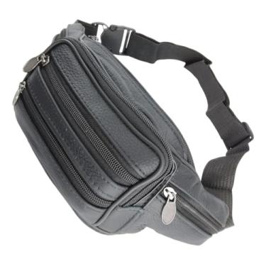 Imagem de Pochete Masculina Bolsa Cintura Motoqueiro Couro K: 205 (CARAMELO)