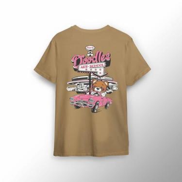 Imagem de Camiseta Estampada com Urso com Carro Rosa - Lobo Sete, P, Bege