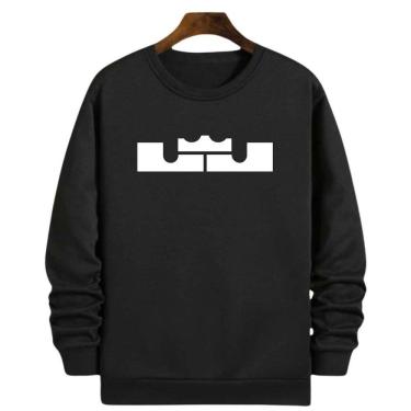 Imagem de Blusa Moletom Gola Basquete Lebron James Logo Basketball