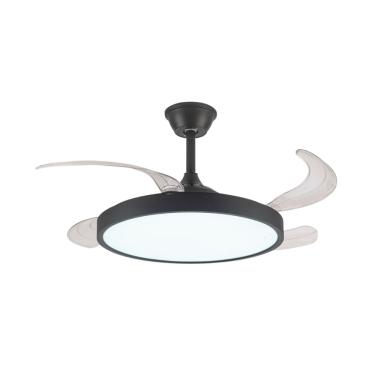 Imagem de Ventilador Retrátil Fleshwind Preto 106cm Led 36W 3 em 1 Bivolt