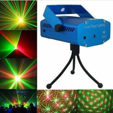 Imagem de Mini Laser Projetor Strobo Canhão de Luz Holográfico Dj Balada Festa I