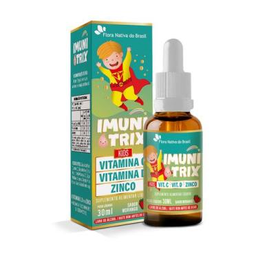 Imagem de Vitamina Infantil Kids Imunitrix 30ml sabor morango Flora Nativa