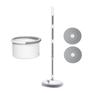 Imagem de SiaBiced MOP e Bucket Set Abriving de 360 ​​° Cabeça de esfregão redonda separa a água suja e limpa