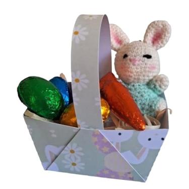 Imagem de Lembrancinha de Páscoa Cestinha com mini Ovinhos e Coelhinho (Verde bebê, Coelhinho)