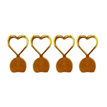 Imagem de idain 4 peças de alumínio em forma de coração capas de haste de pneu de roda ajuste universal carros, SUVs, bicicletas e bicicletas, caminhões, motocicletas (ouro)