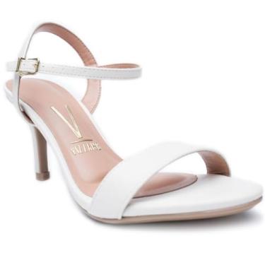 Imagem de Sandália Vizzano Salto Fino Fivela Feminina - Off White - 39