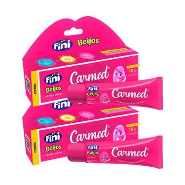 Imagem de Kit 2 Unidades Hidratante Labial Carmed Fini Beijos com Cor Efeito Glo